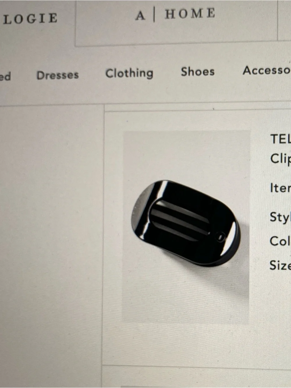 Teleties by Anthropologie flat round claw clip for hair